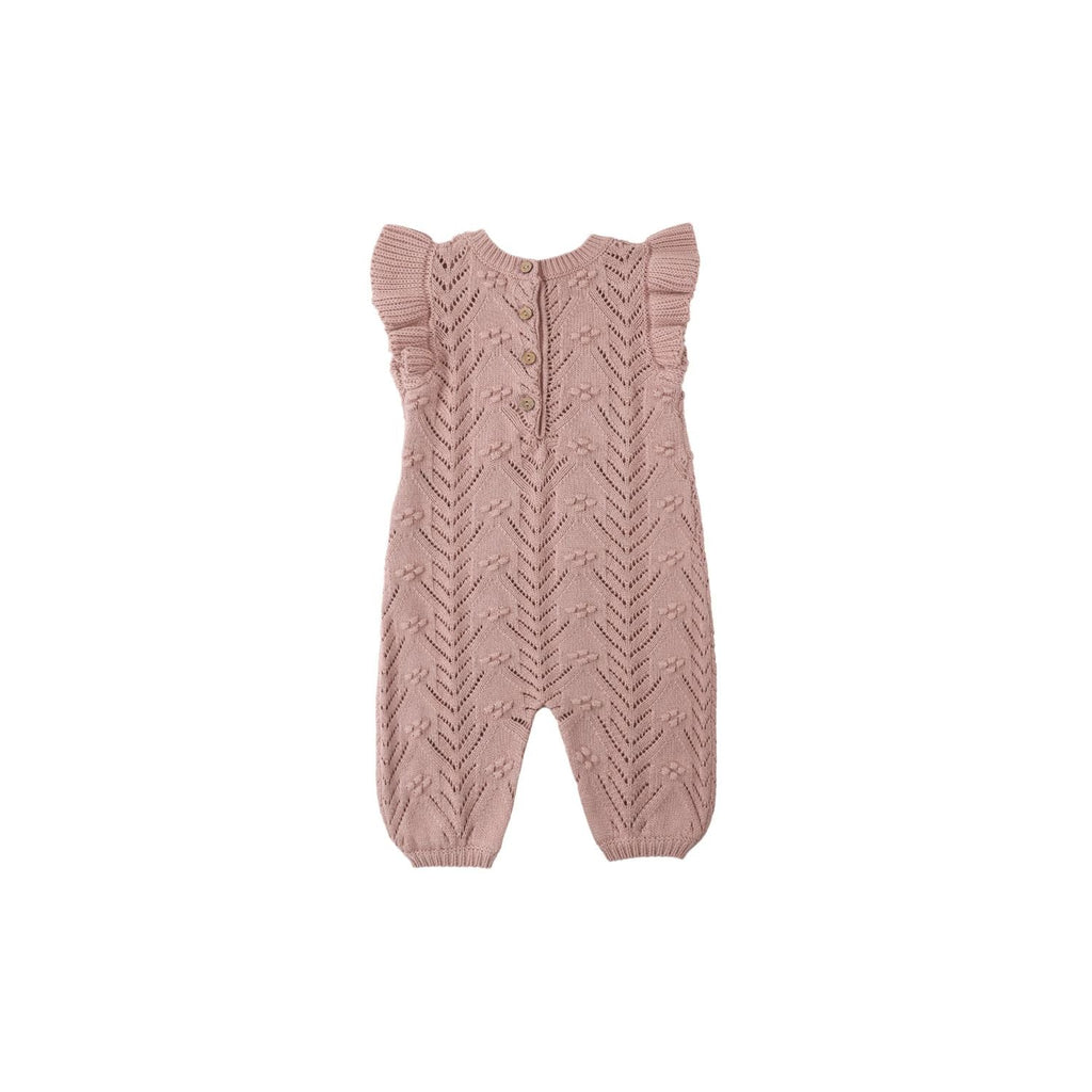 Quincy Mae Mira Knit Romper Mauve