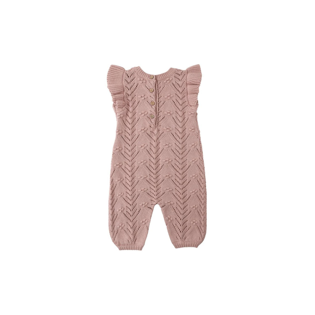 Quincy Mae Mira Knit Romper Mauve