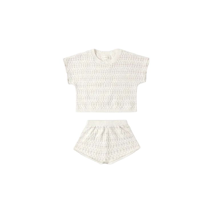 Quincy Mae Relaxed Summer Knit Set- Ivory