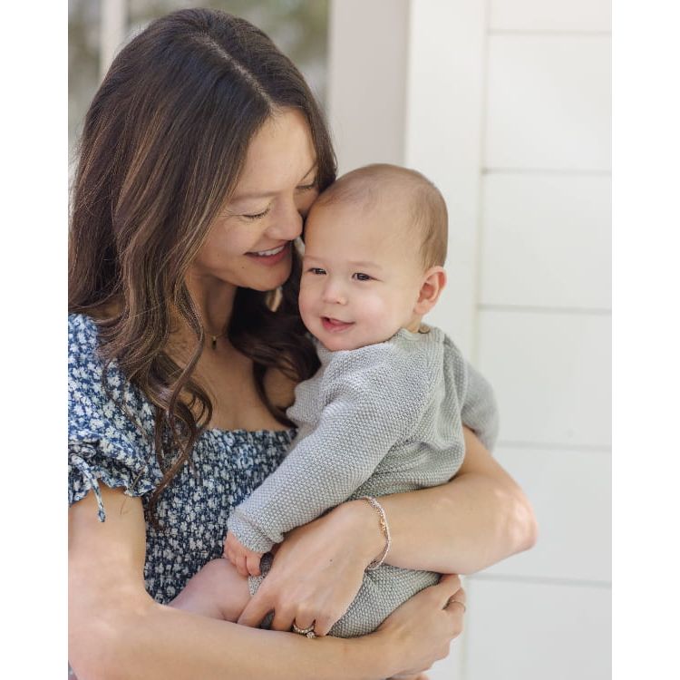 Quincy Mae Summer Knit Set- Heathered Sky