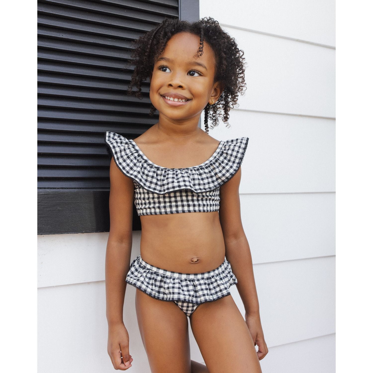 Rylee + Cru Margot Bikini - Black Gingham