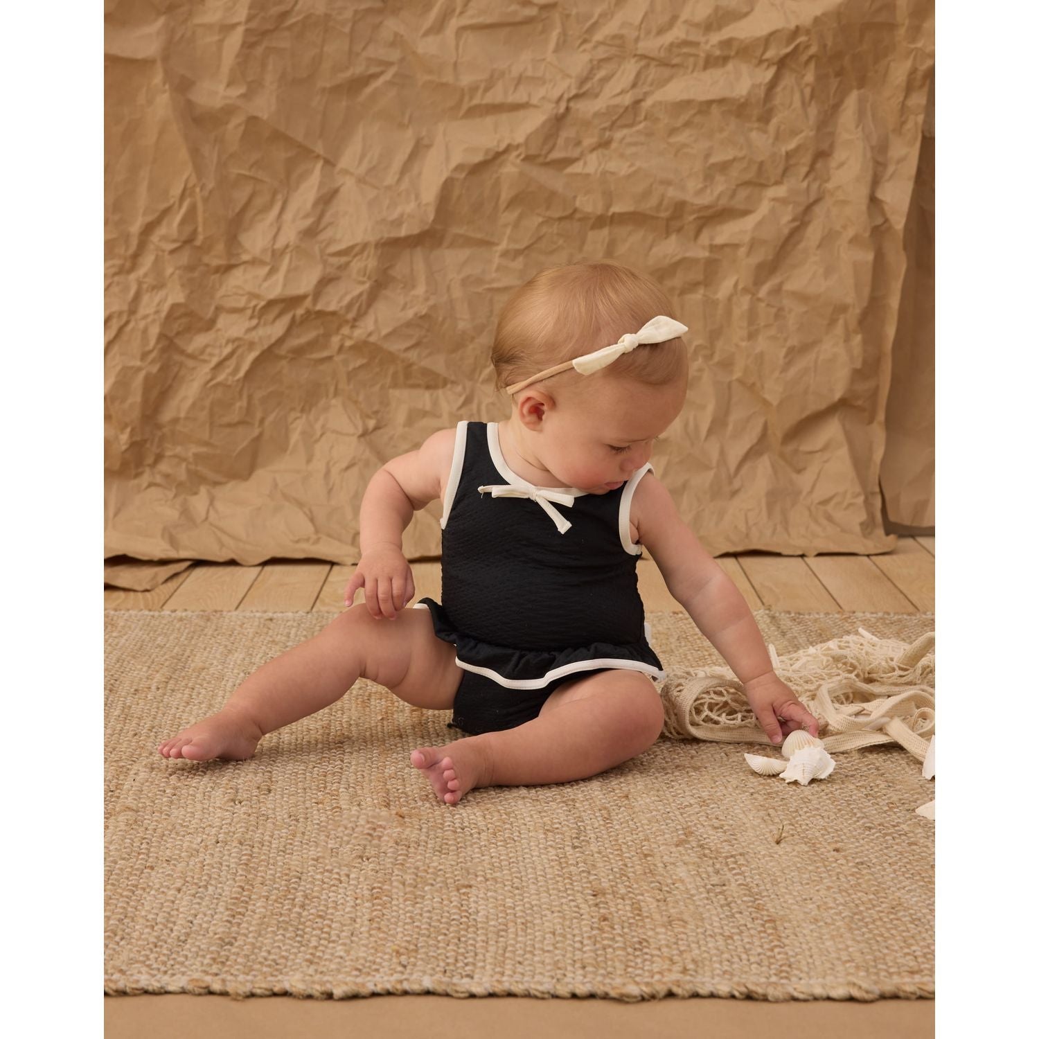 Rylee + Cru Skirted One-Piece - Black