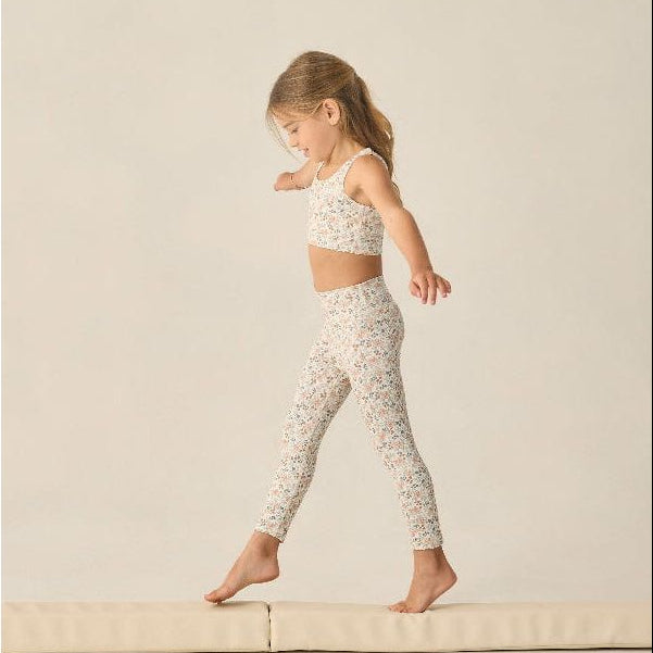 Rylee + Cru Ribbed Legging Set- Flower Field & Heathered Blush
