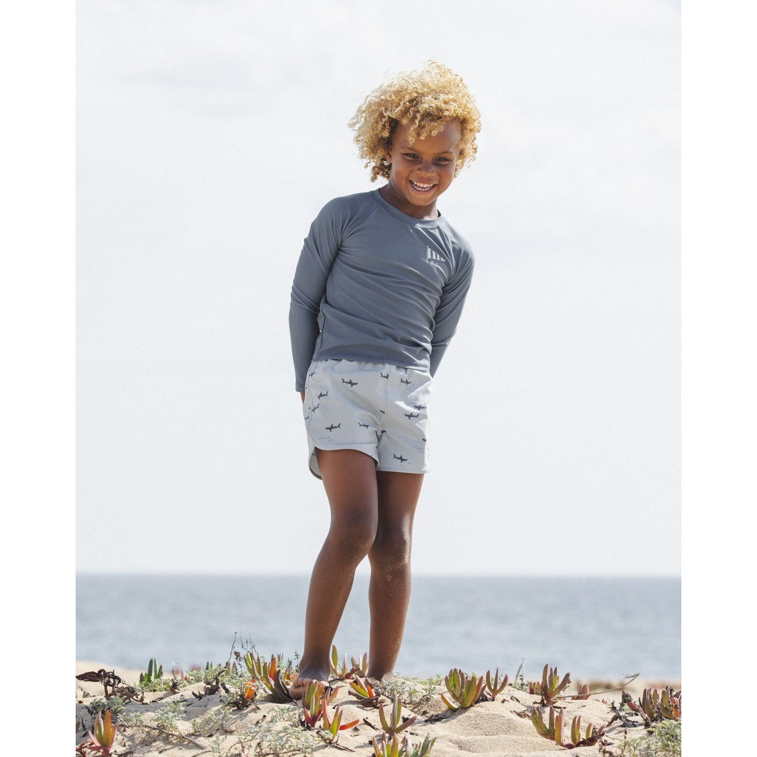 Rylee + Cru Swim Trunk - Sharks