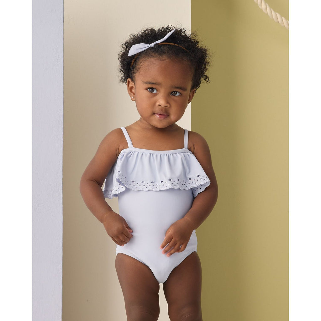 Rylee + Cru Off-The-Shoulder One-Piece - Periwinkle