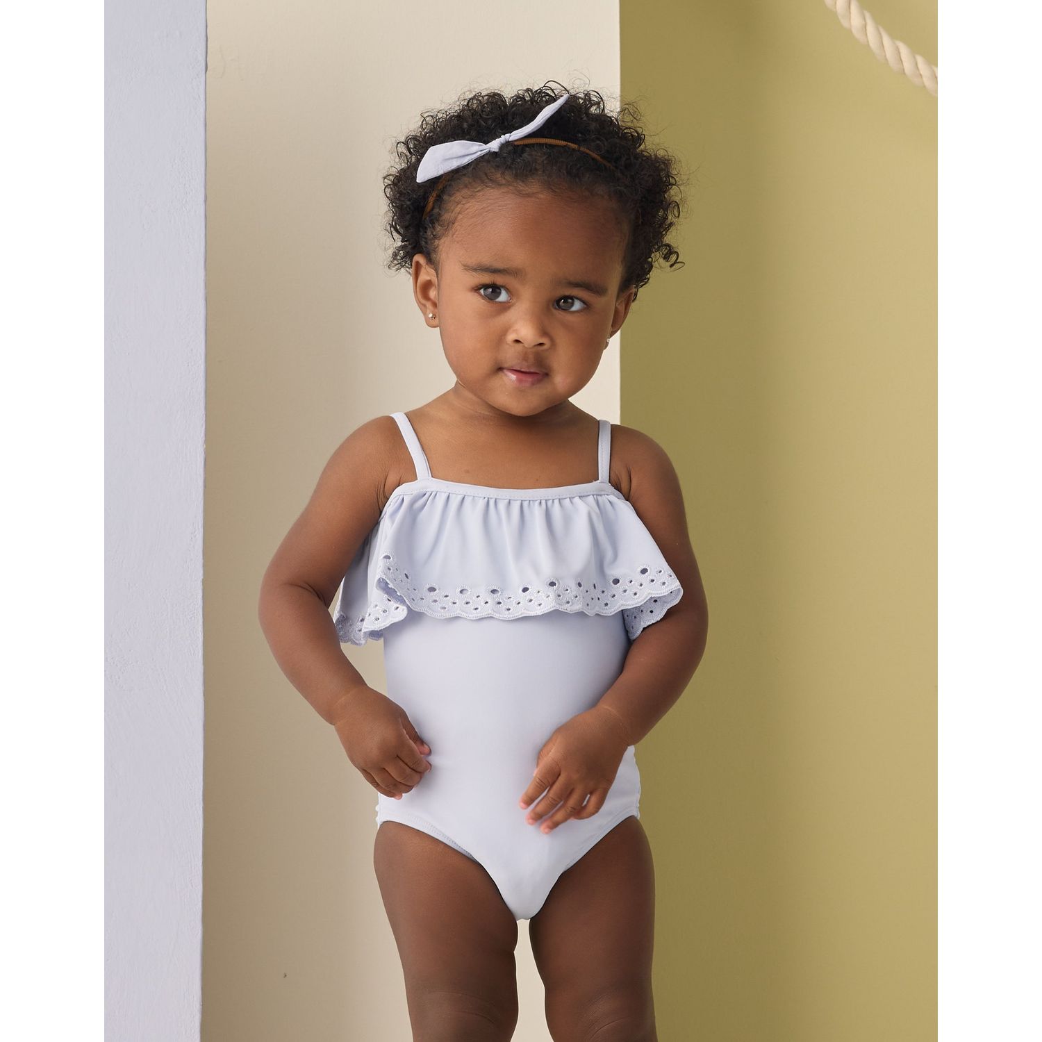 Rylee + Cru Off-The-Shoulder One-Piece - Periwinkle