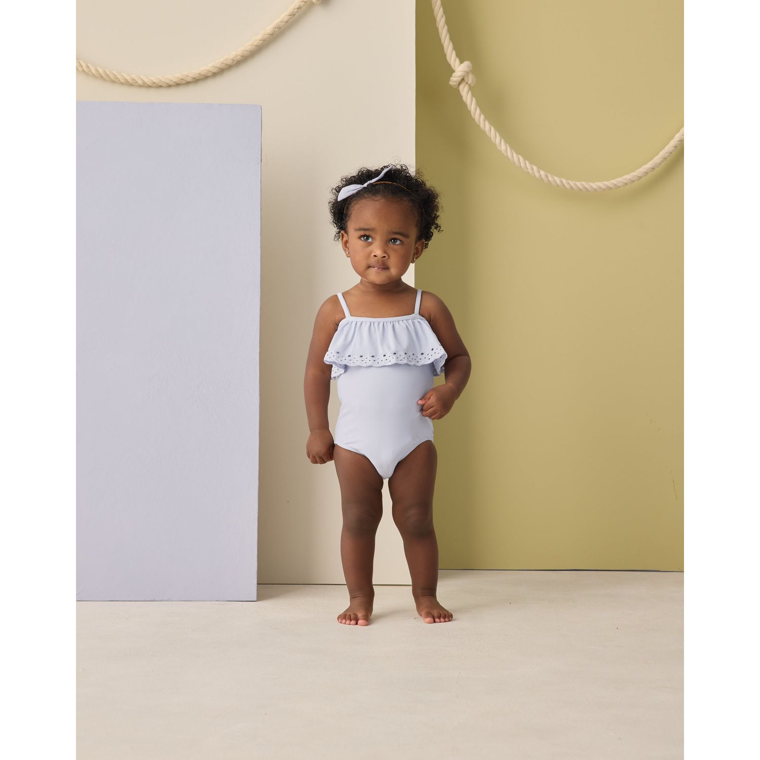 Rylee + Cru Off-The-Shoulder One-Piece - Periwinkle