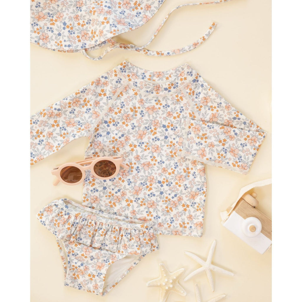 Rylee + Cru Rashguard Girls Set - Flower Fields