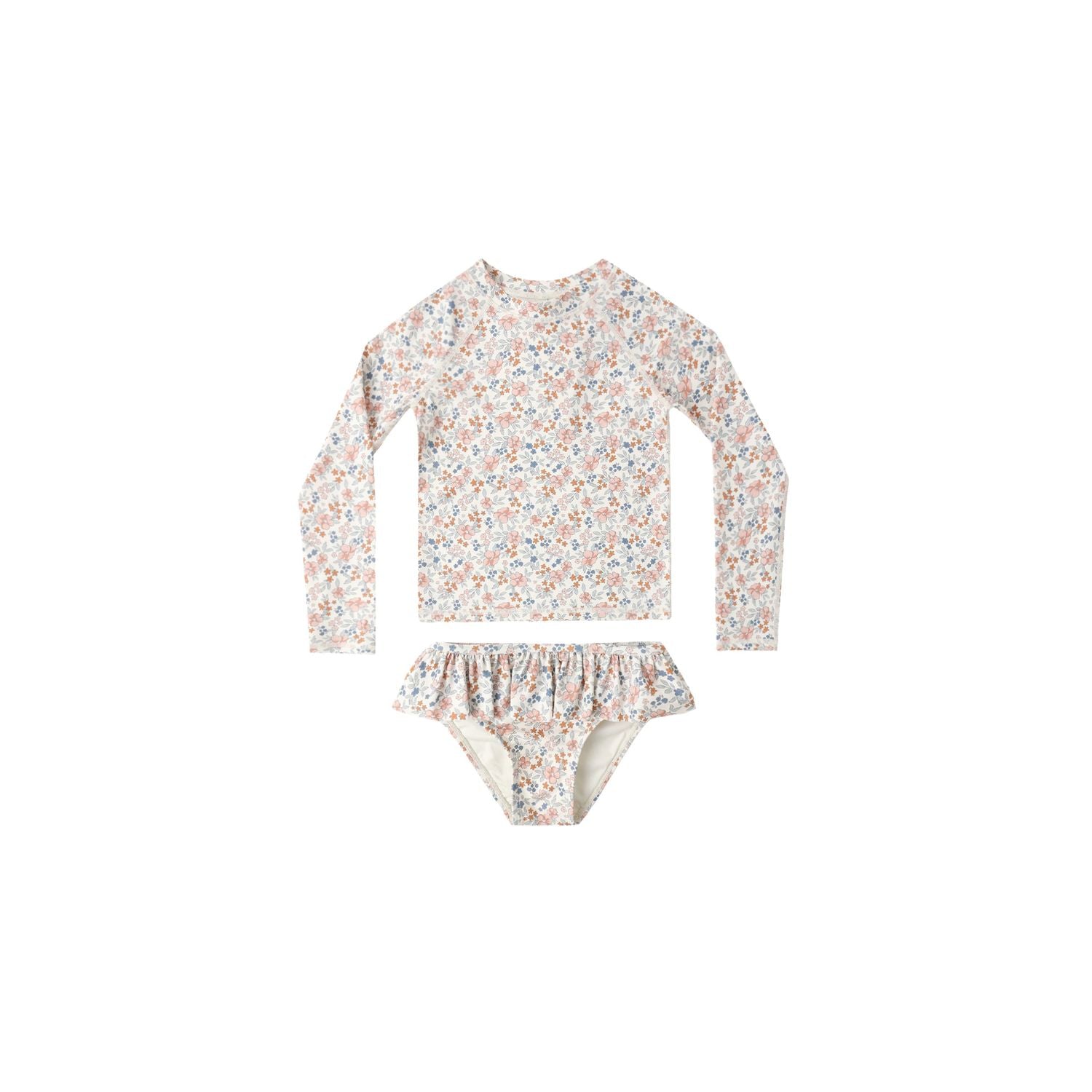Rylee + Cru Rashguard Girls Set - Flower Fields