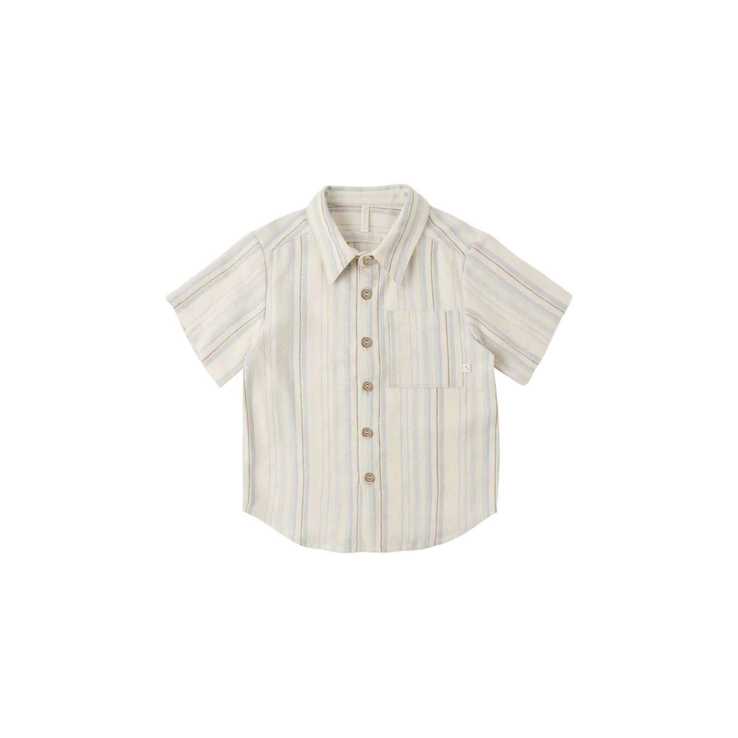 Rylee + Cru Collared Short Sleeve Shirt - Sea Stripe