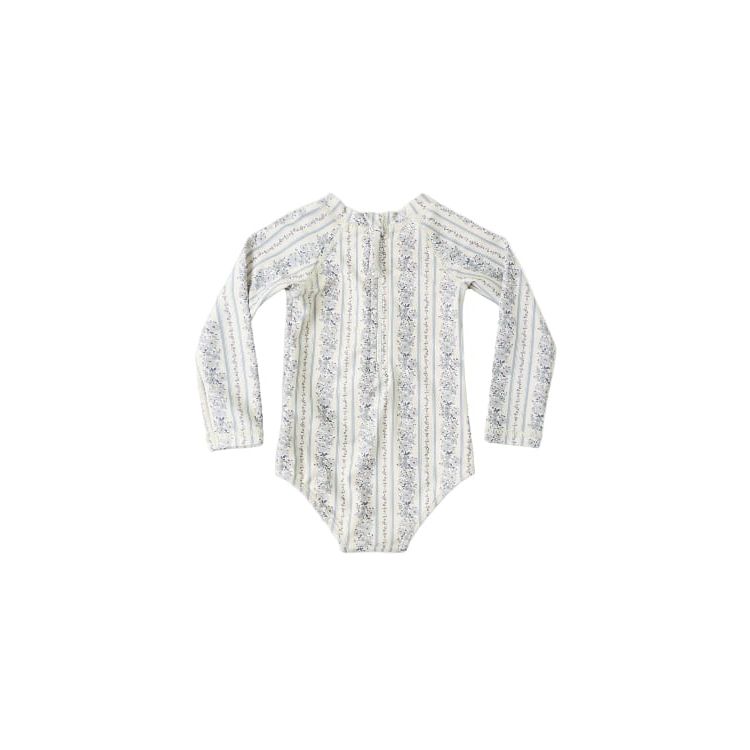 Rylee + Cru Delphine Rashguard One-Piece- Blue Floral