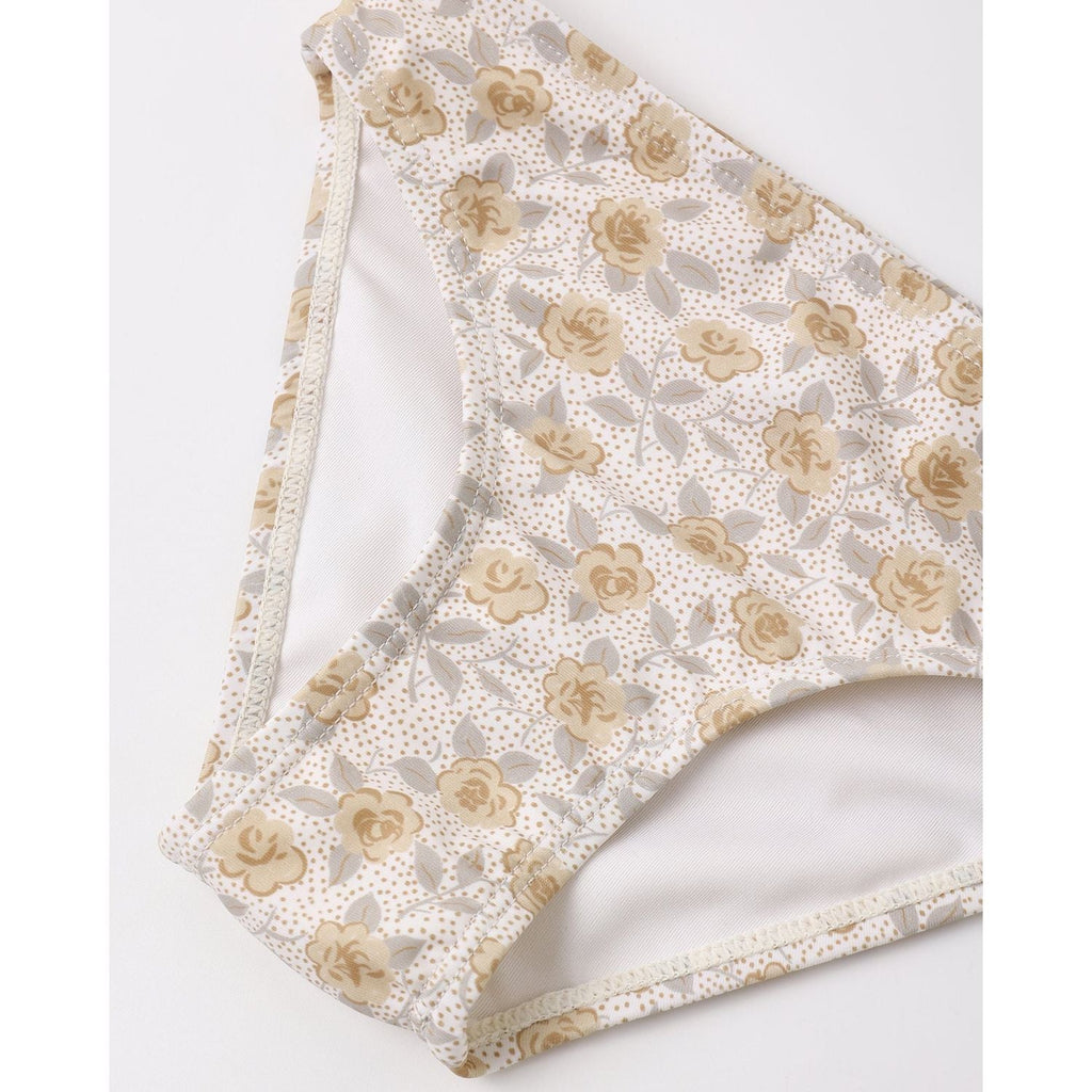 Rylee + Cru Crop Rashguard Set - Yellow Floral