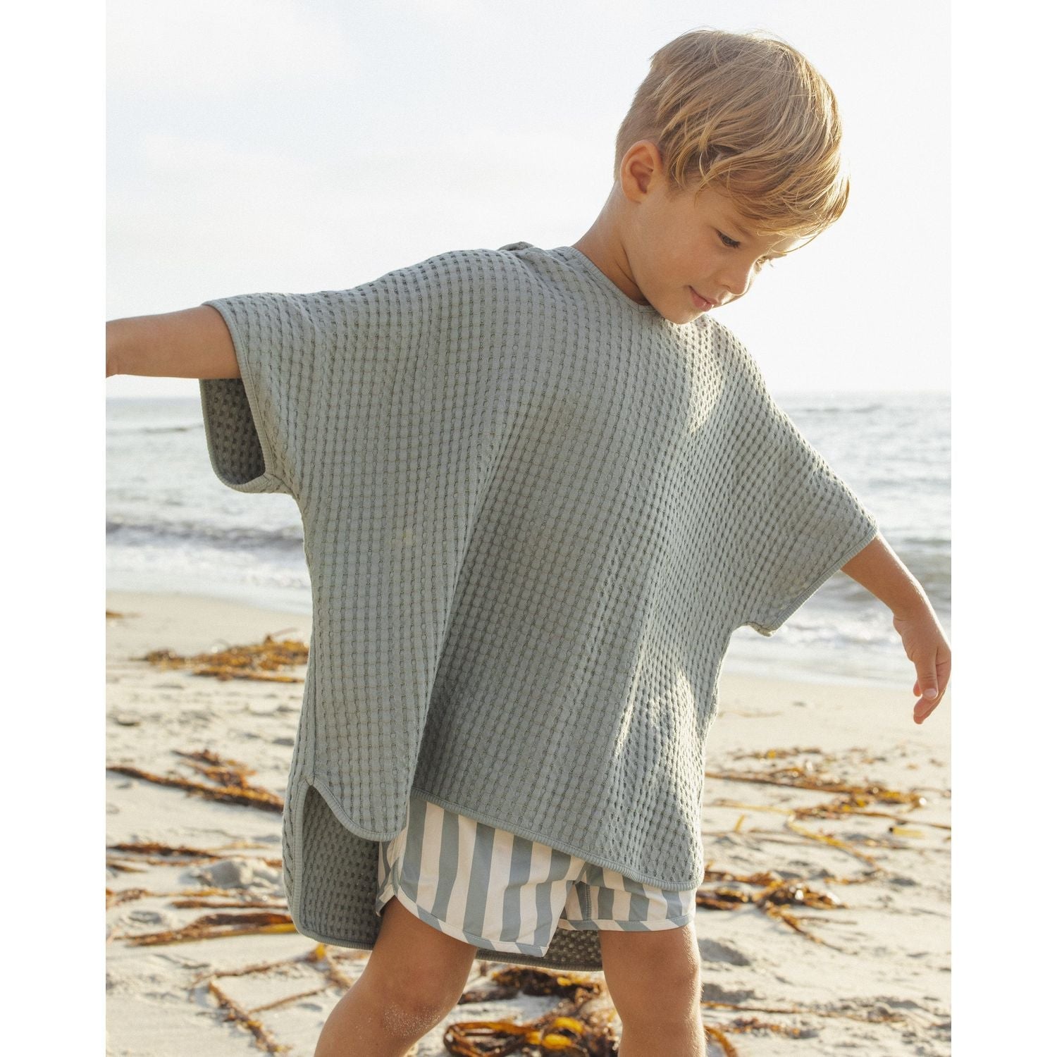 Rylee + Cru Beach Poncho - Sea Green