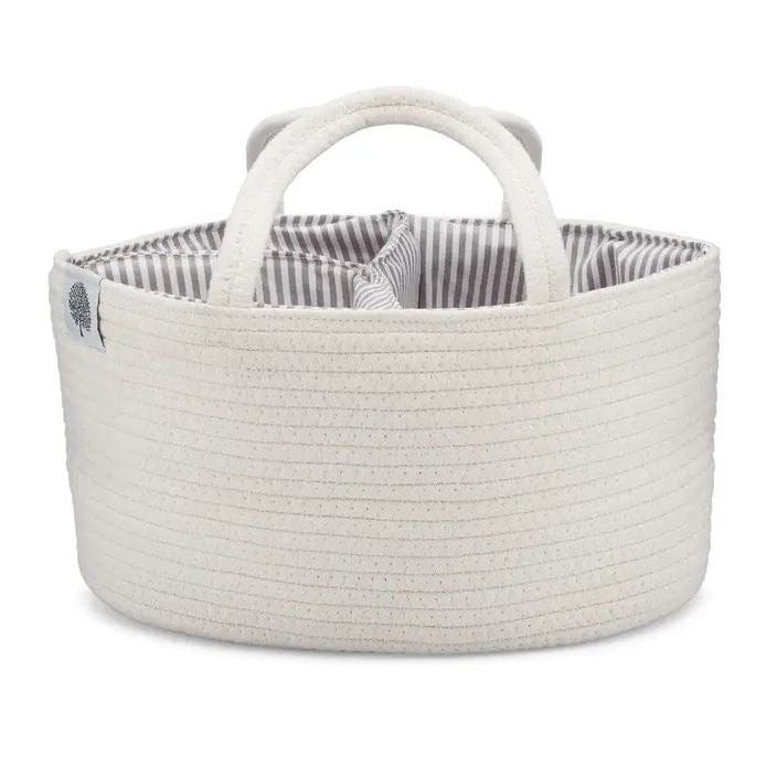 Parker Baby Company Rope Diaper Caddy - White