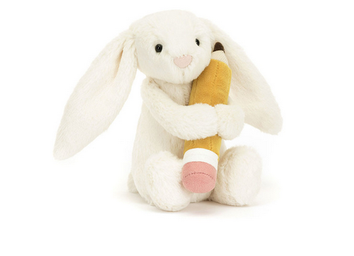 Bashful Bunny with Pencil
