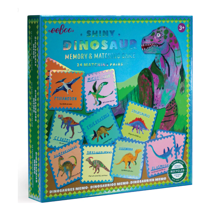 eeBoo Shiny Dinosaur Memory & Matching Game