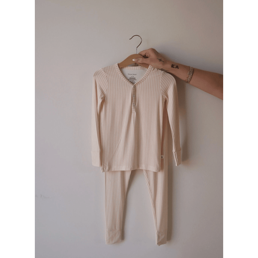 Forever French Bamboo Two Piece Pajama Set-Sadie Stripe