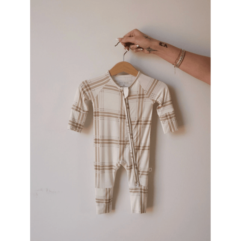 Forever French Bamboo Zip Pajamas - Ellis Plaid