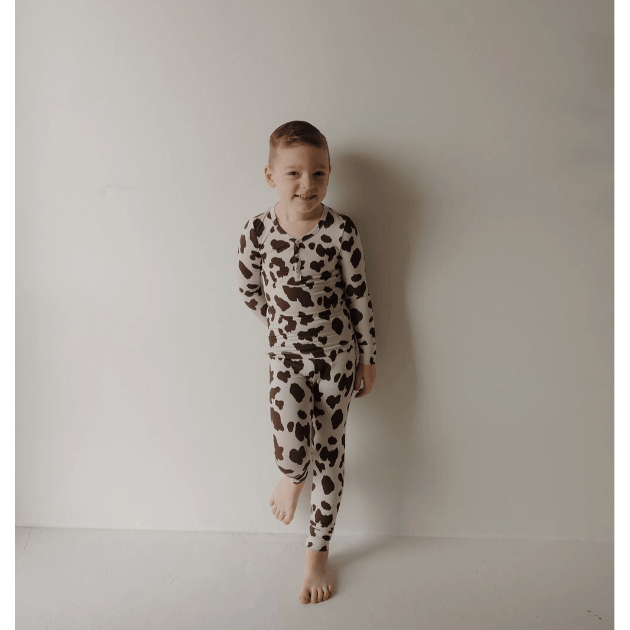 Forever French Bamboo Two Piece Pajama Set- Moo!