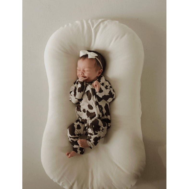 Forever French Bamboo Zip Pajamas - Moo!