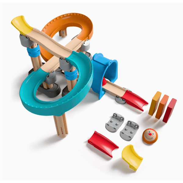 Haba Kullerbu Colorful Curves - Build & Grow Ball Track Set