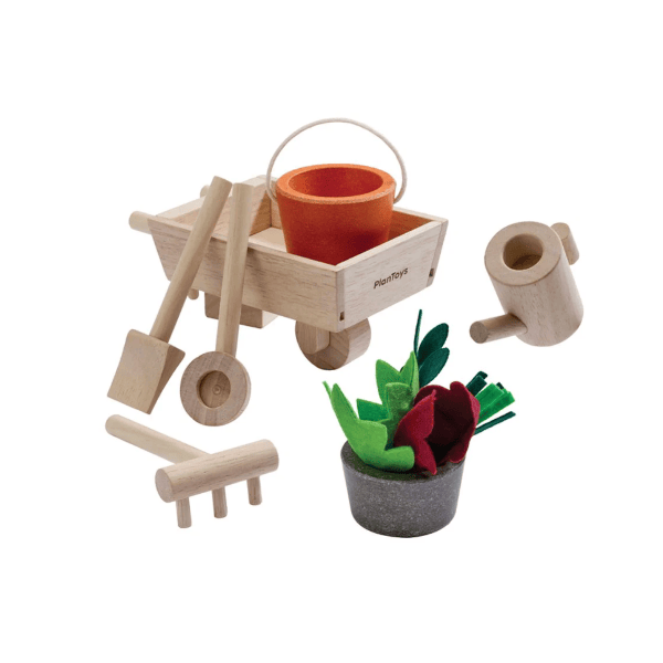 Plan Toys Garden Wheelbarrow Set