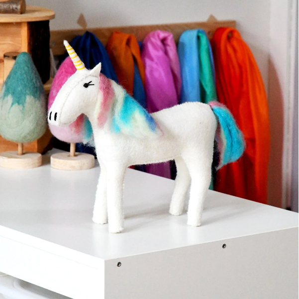 Tara Treasures Felt Unicorn Toy- Large