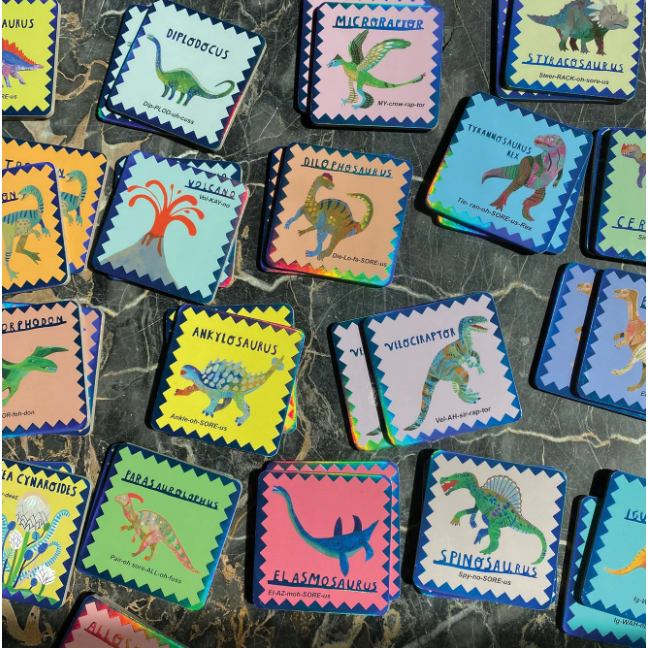 eeBoo Shiny Dinosaur Memory & Matching Game
