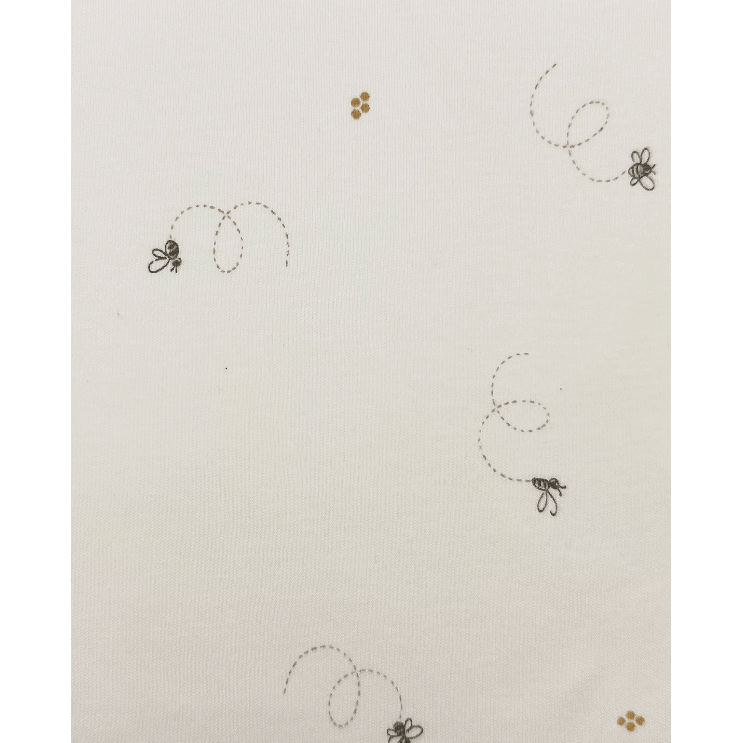 Colored Organics Peyton Zipper Sleeper- Bee/Pewter