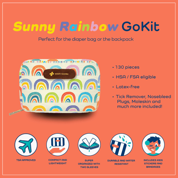 First Aid GoKit- Sunny Rainbow, 130 Pieces