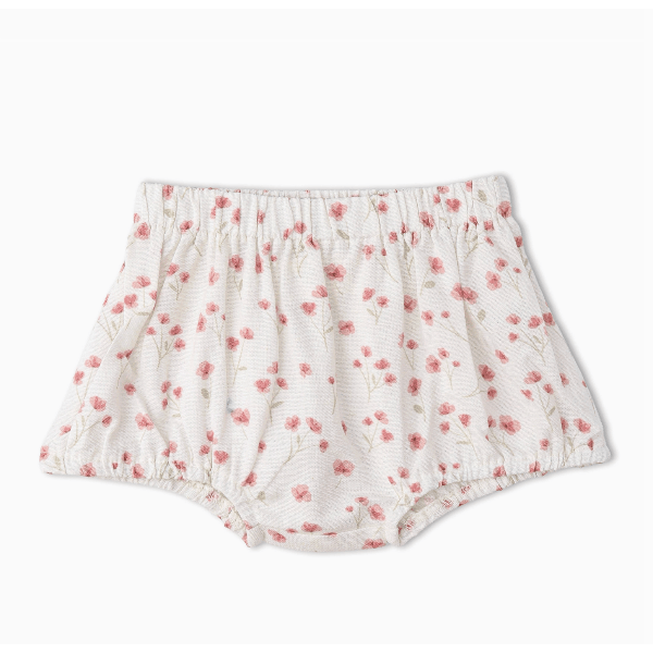 Makemake Organics Scalloped Top & Bloomers Set- Pink Bloom
