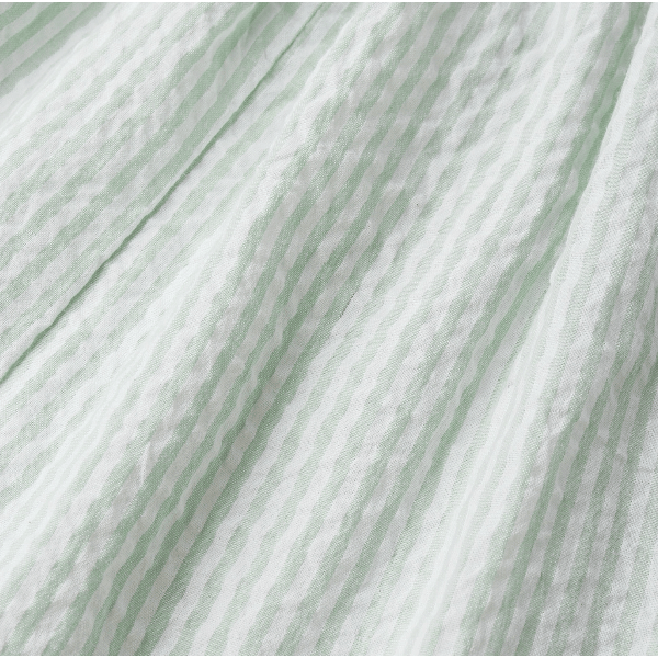 Makemake Organics Shirt & Short Set- Basil Stripe