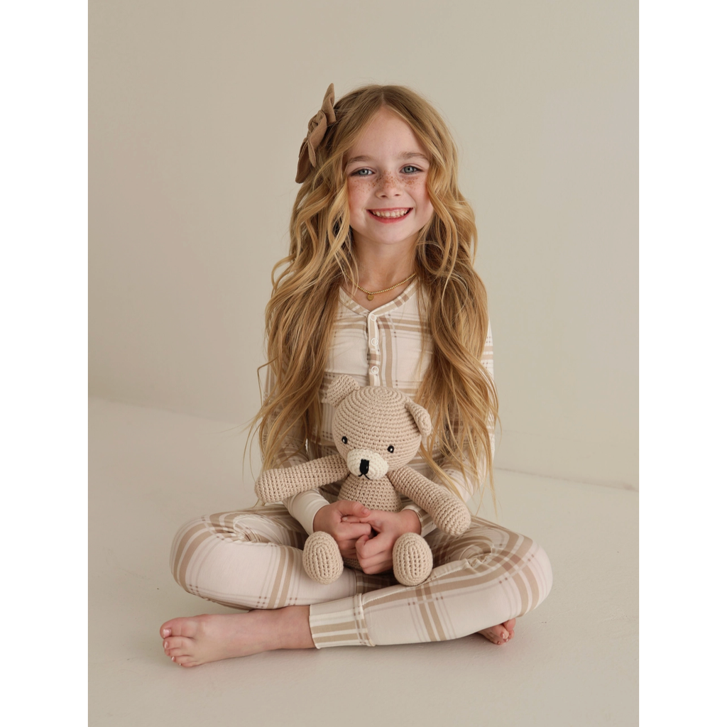 Forever French Bamboo Two Piece Pajama Set- Ellis Plaid