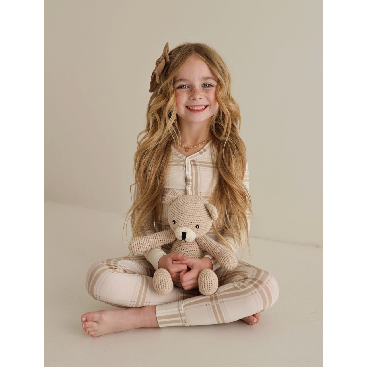 Forever French Bamboo Two Piece Pajama Set- Ellis Plaid