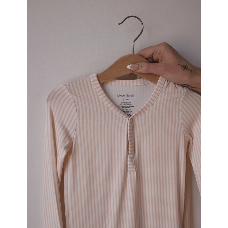 Forever French Bamboo Two Piece Pajama Set-Sadie Stripe