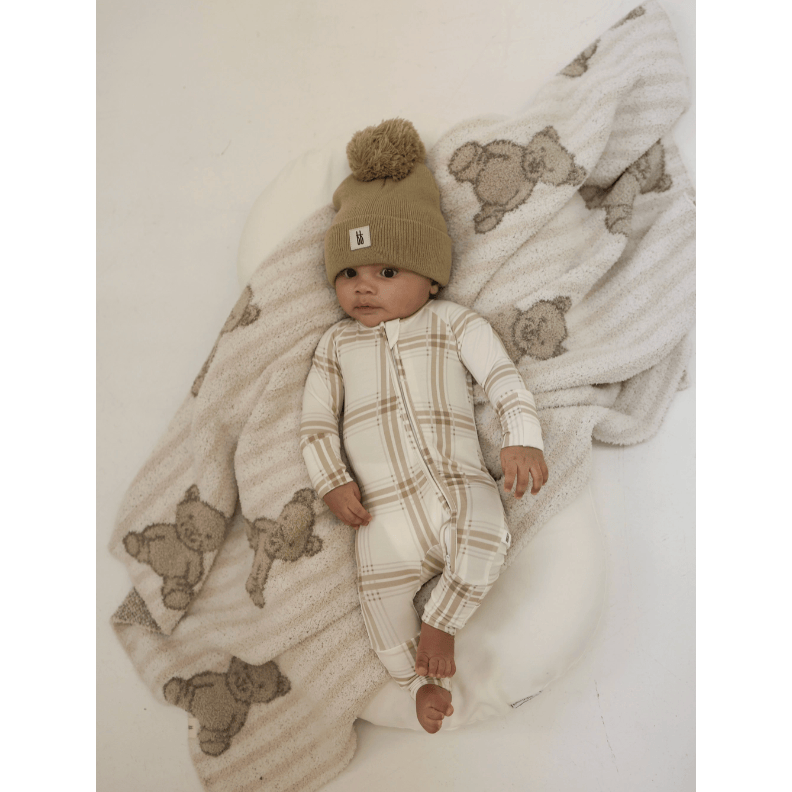 Forever French Bamboo Zip Pajamas - Ellis Plaid