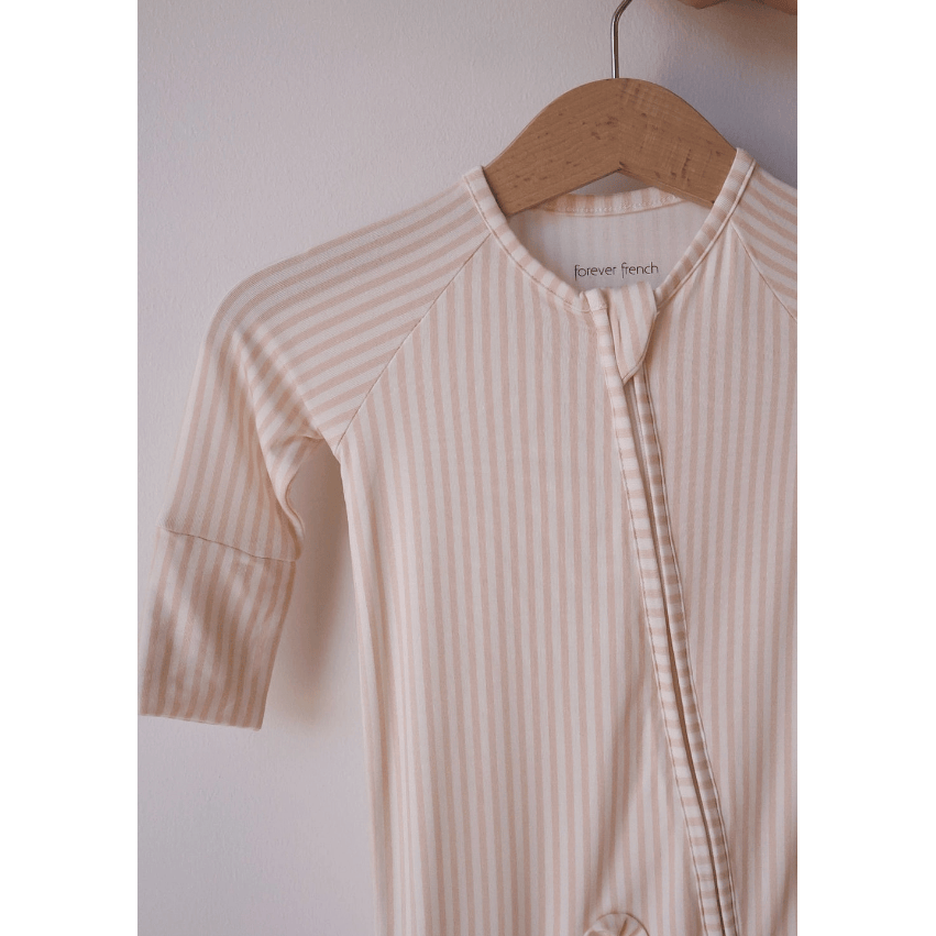 Forever French Bamboo Zip Pajamas - Sadie Stripe