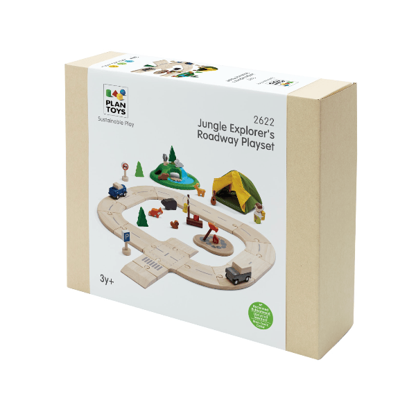 Plan Toys Jungle Explorer's Roadway Playset