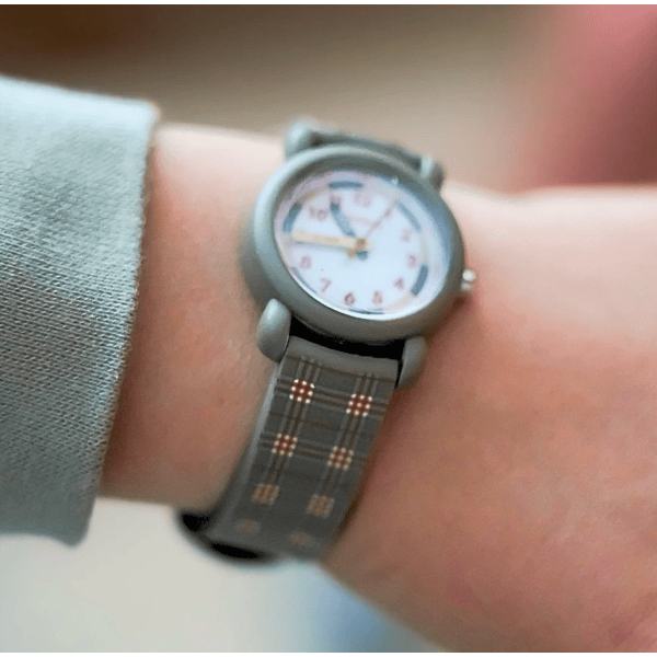 Grech & Co Classic Watches | Silicone + Stainless Steel | Lille Cottage Club: Storm Plaid