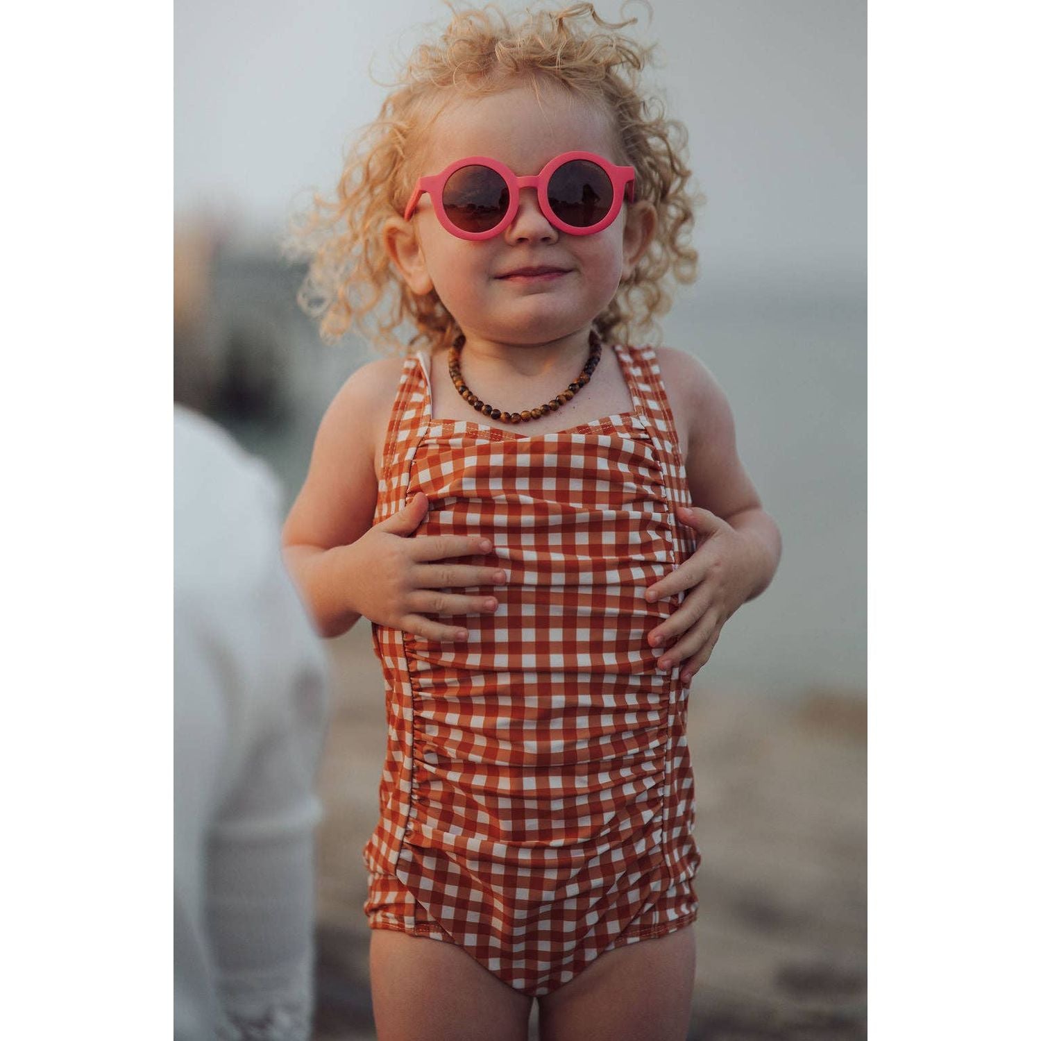 Grech & Co Original Round Sustainable Sunglasses | Bendable Polarized: Bubble Gum