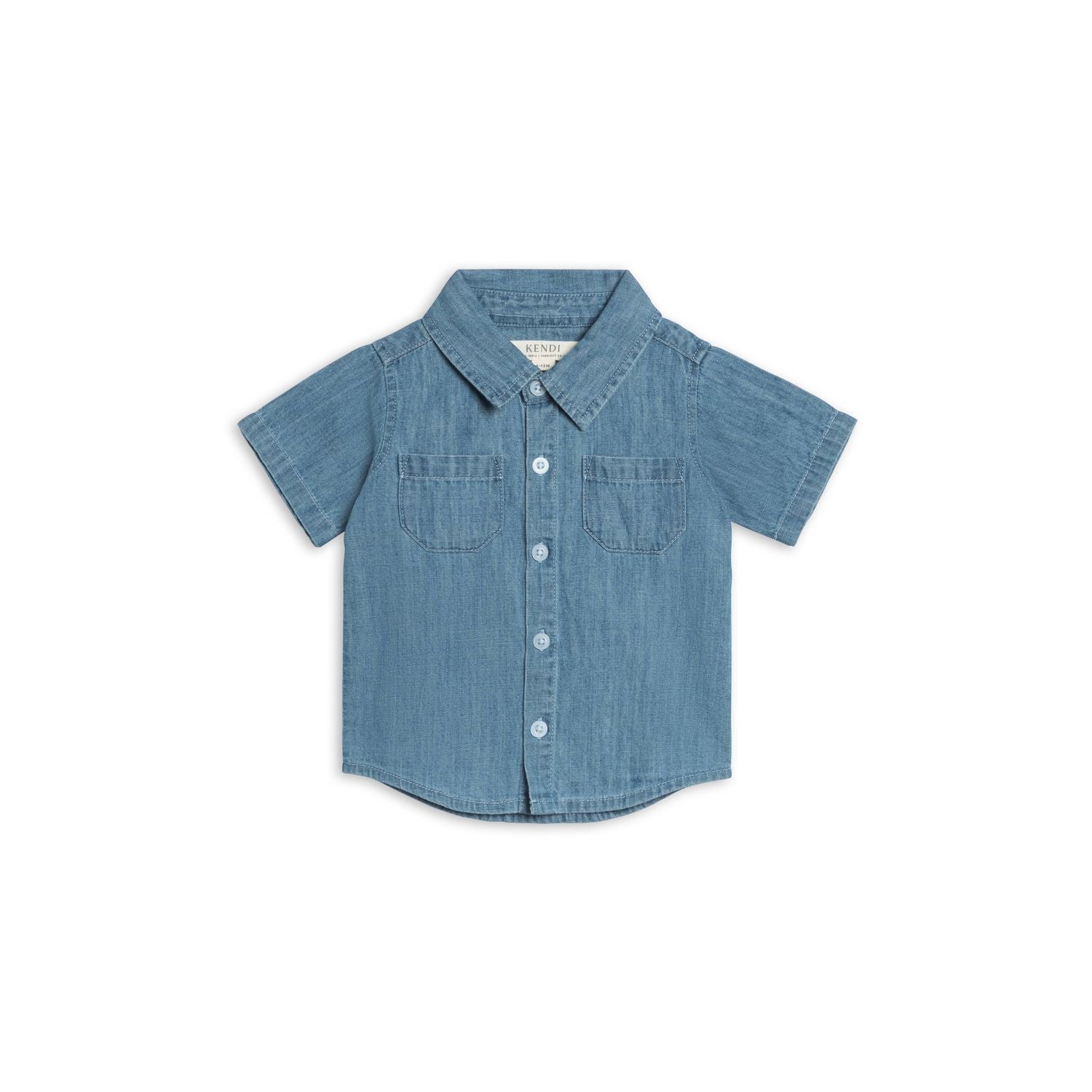 Colored Organics Graham Chambray Collared Button Down Shirt