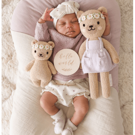 Cuddle + Kind Baby Honey Bear - Ivory Floral