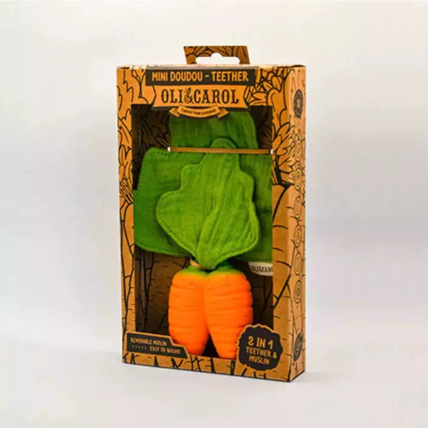 Oli & Carol Cathy the Carrot Mini Doudou Teether
