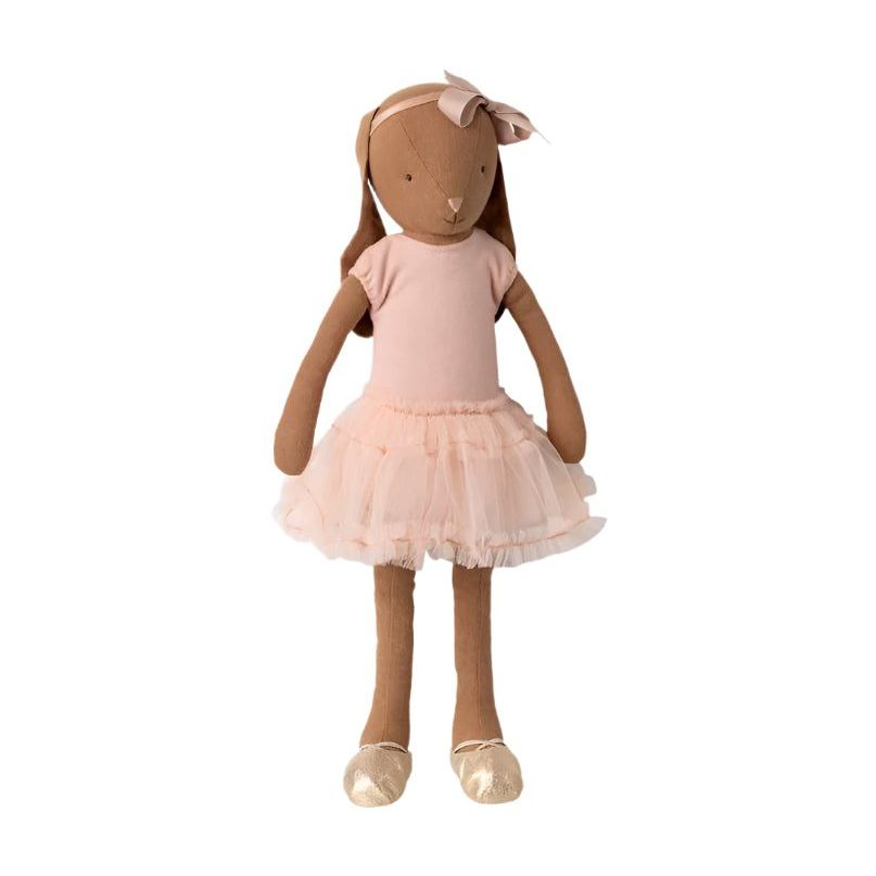Maileg Bunny, Size 3 - Chocolat Brown - Ballet suit and skirt rose