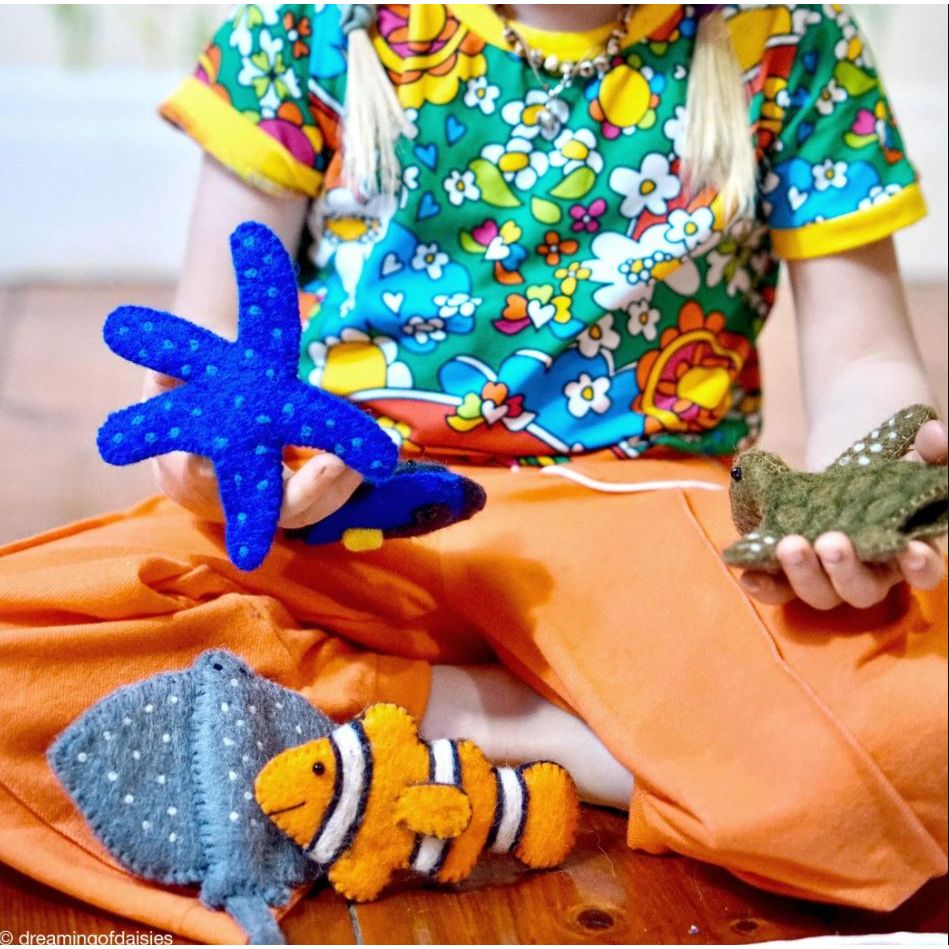 Tara Treasures Australian Coral Reef Under the Sea - Finger Puppet Set