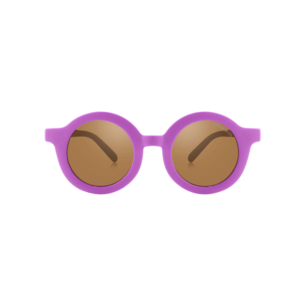 Grech & Co Original Round Sustainable Sunglasses | Bendable Polarized: Aster