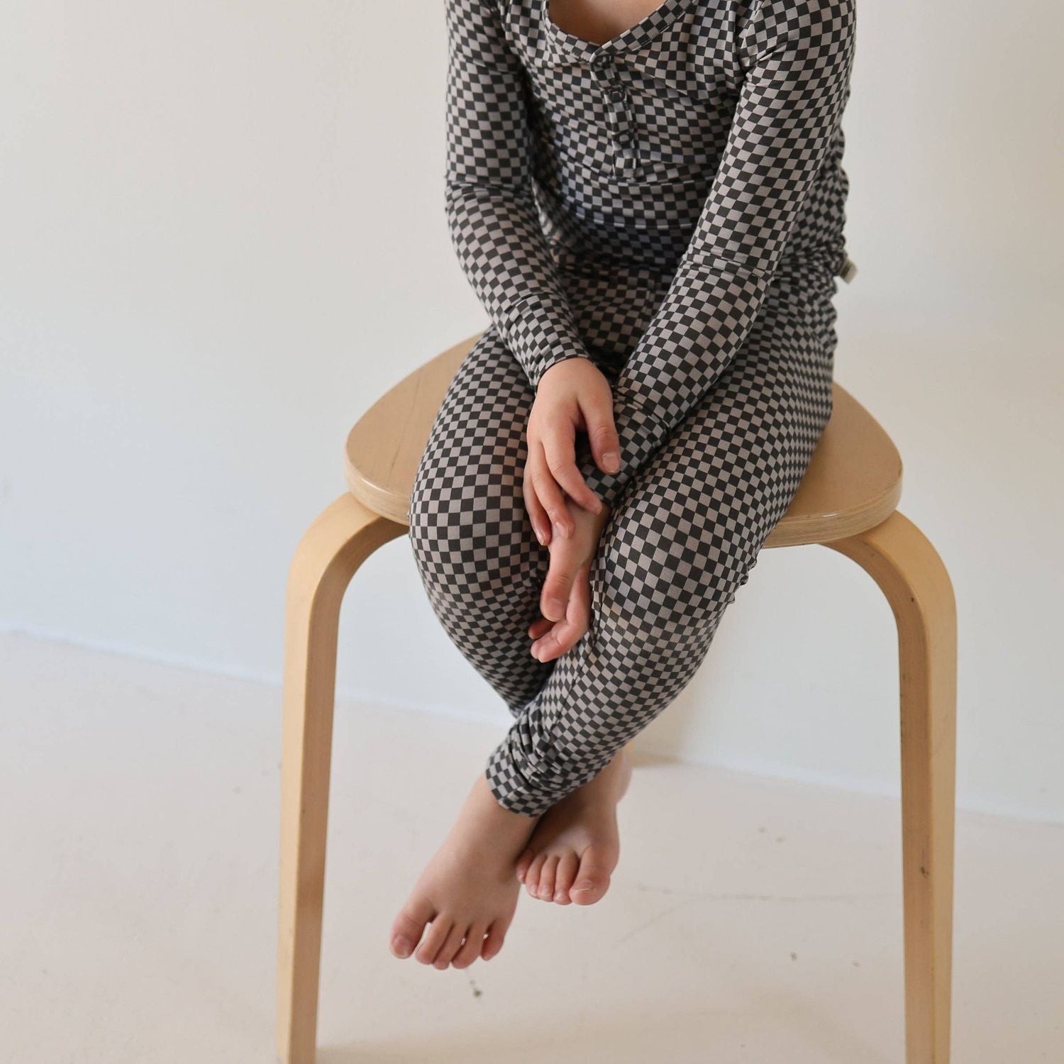 Forever French Baby Bamboo Two Piece Pajamas | Street Micro Check