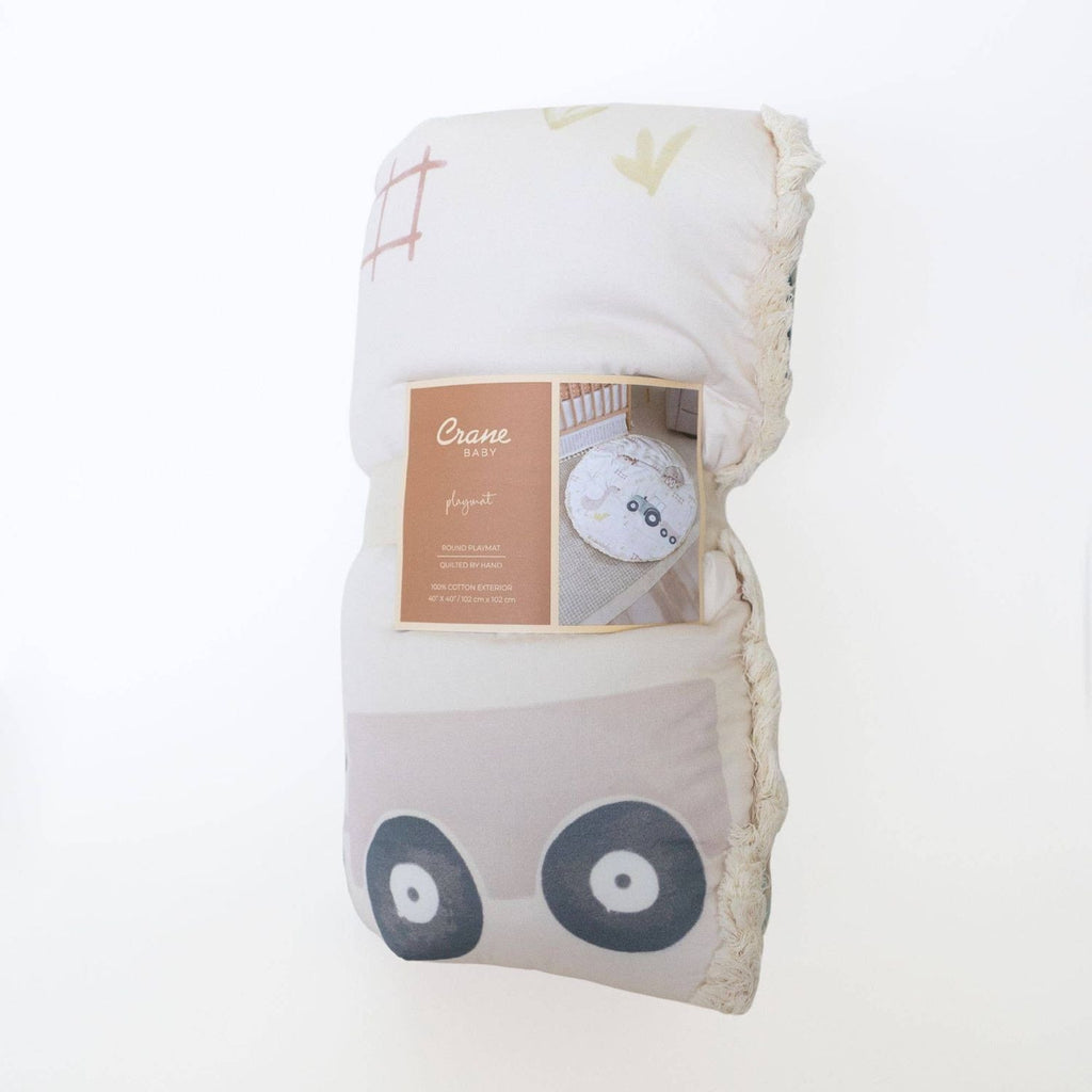 Crane Baby Charlie Farmhouse Quilted Play Mat