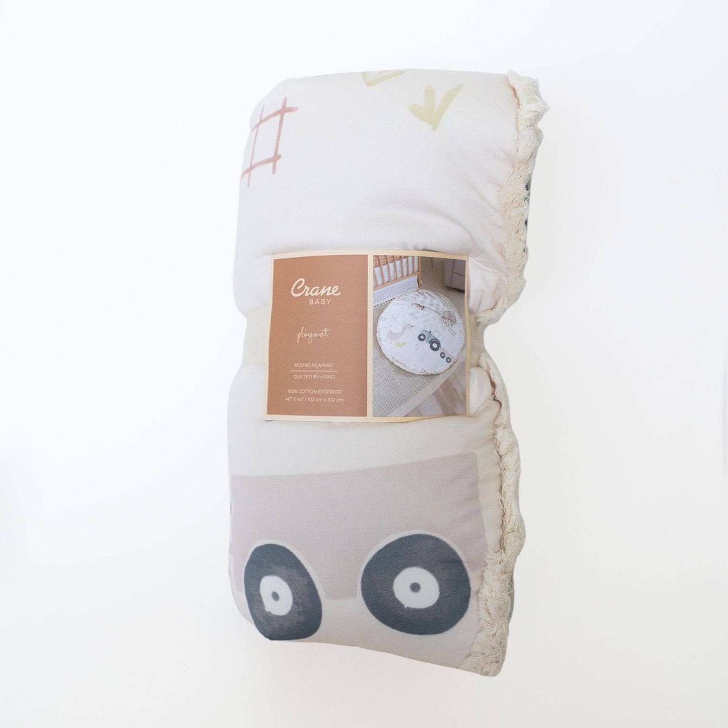 Crane Baby Charlie Farmhouse Quilted Play Mat