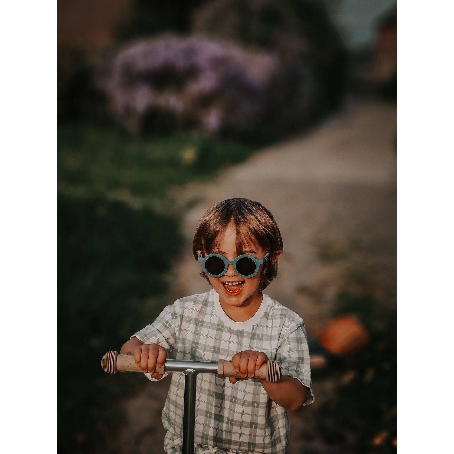 Grech & Co Original Round Sustainable Sunglasses | Bendable Polarized: Laguna